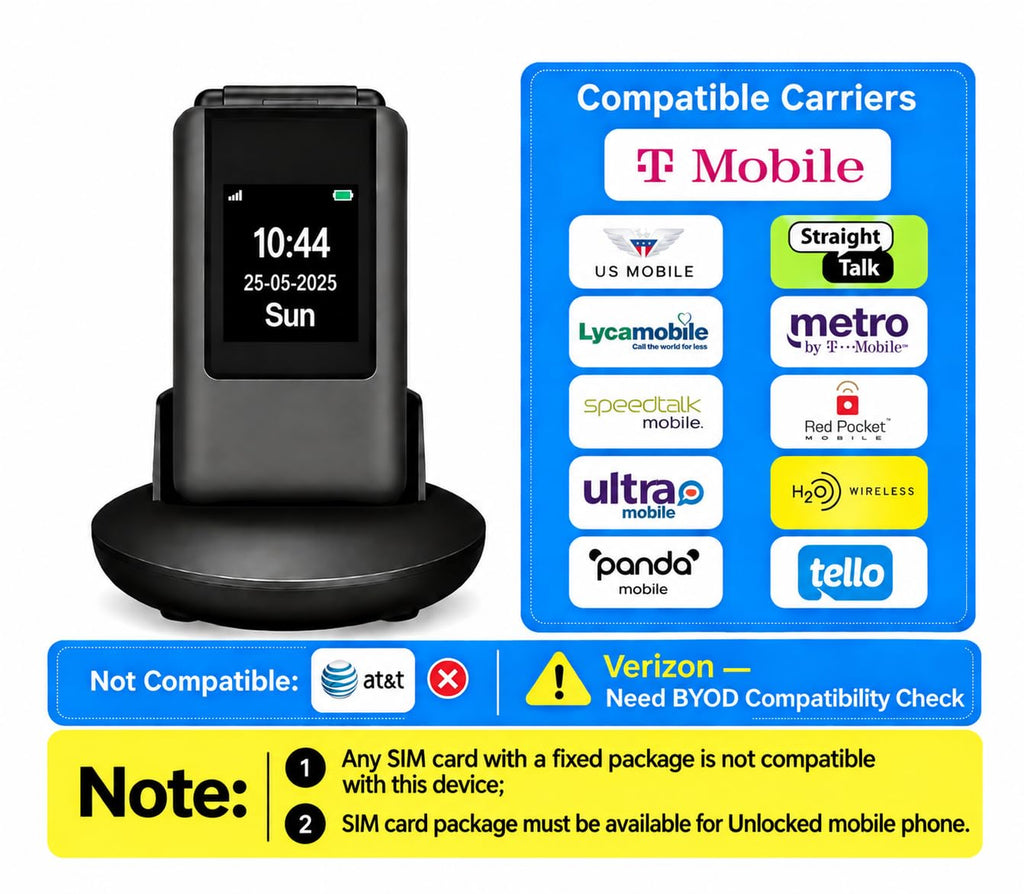 4G Unlocked Flip Phone Dual Screen Z333