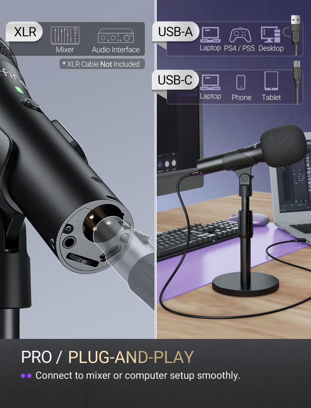 USB/XLR Dynamic Microphone T6327
