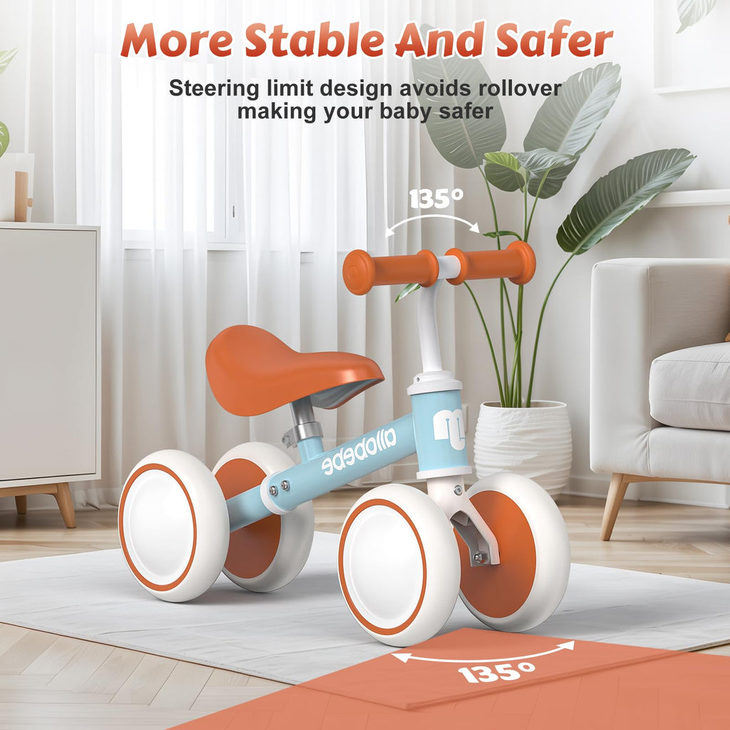 Baby Balance Bike 12-36 Months Adjustable Seat 3 Wheels X95661