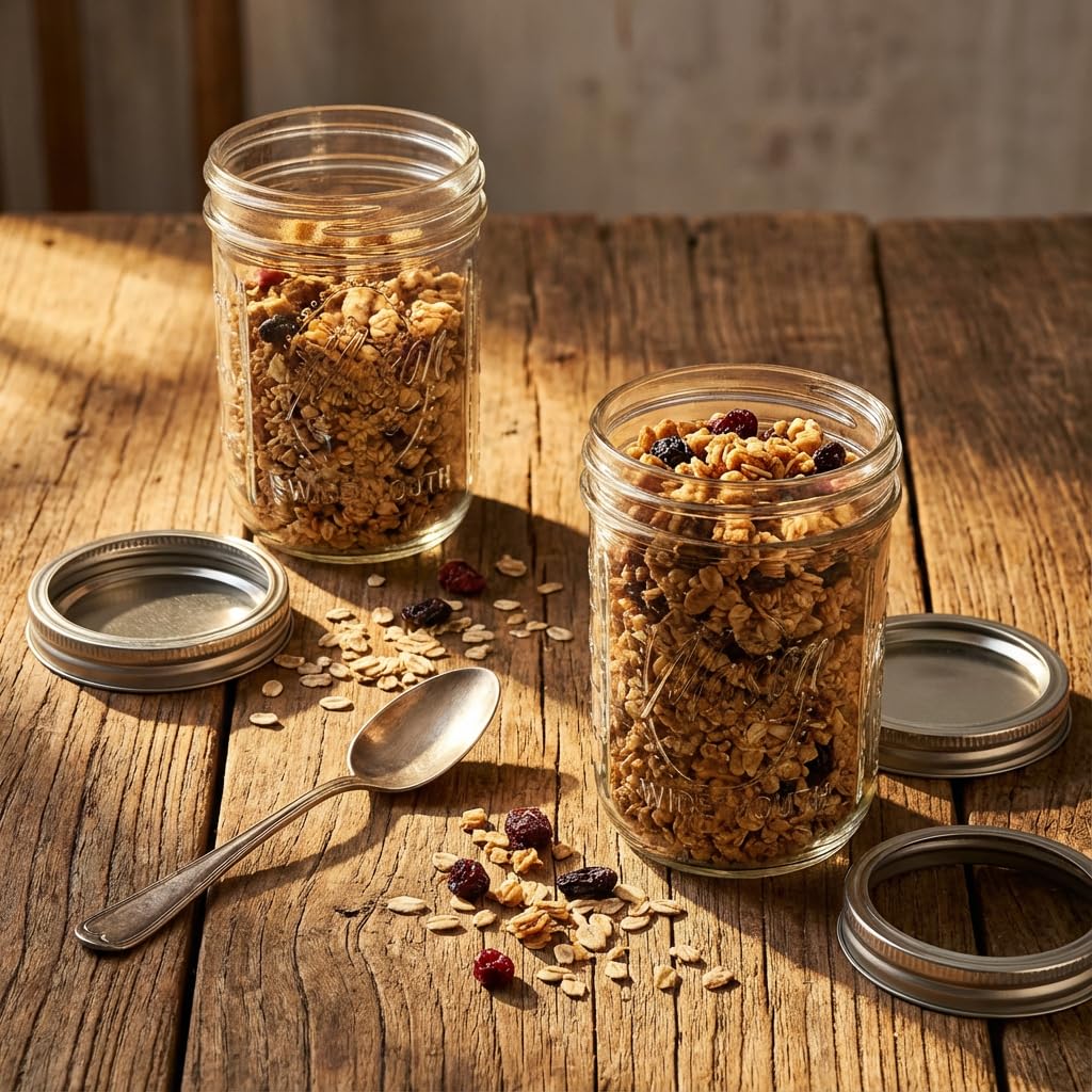 12 Pack 16 oz Wide Mouth Glass Mason Jars with Lids C86876