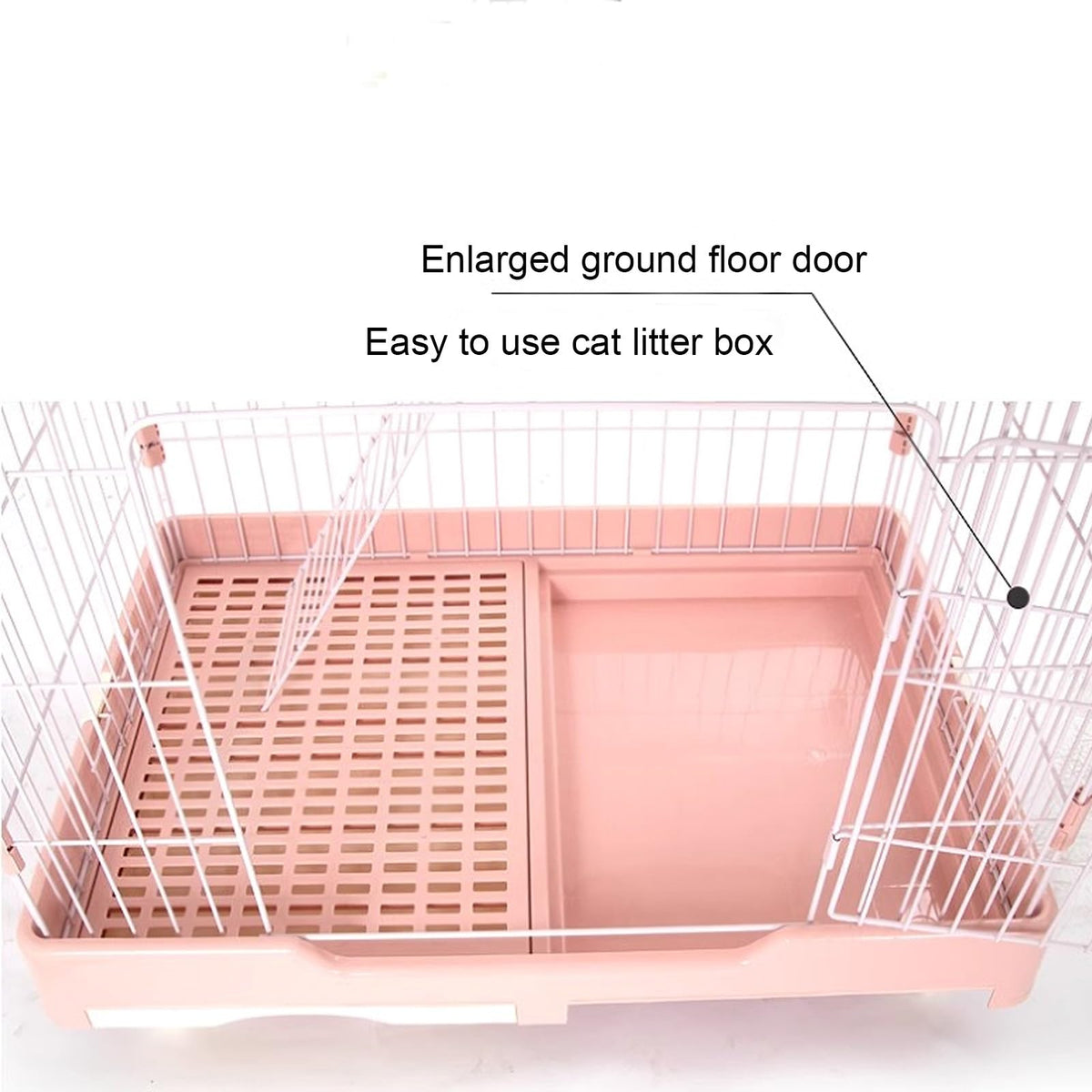 Foldable 4 Tier Large Detachable Cat Cage with Hammock I363
