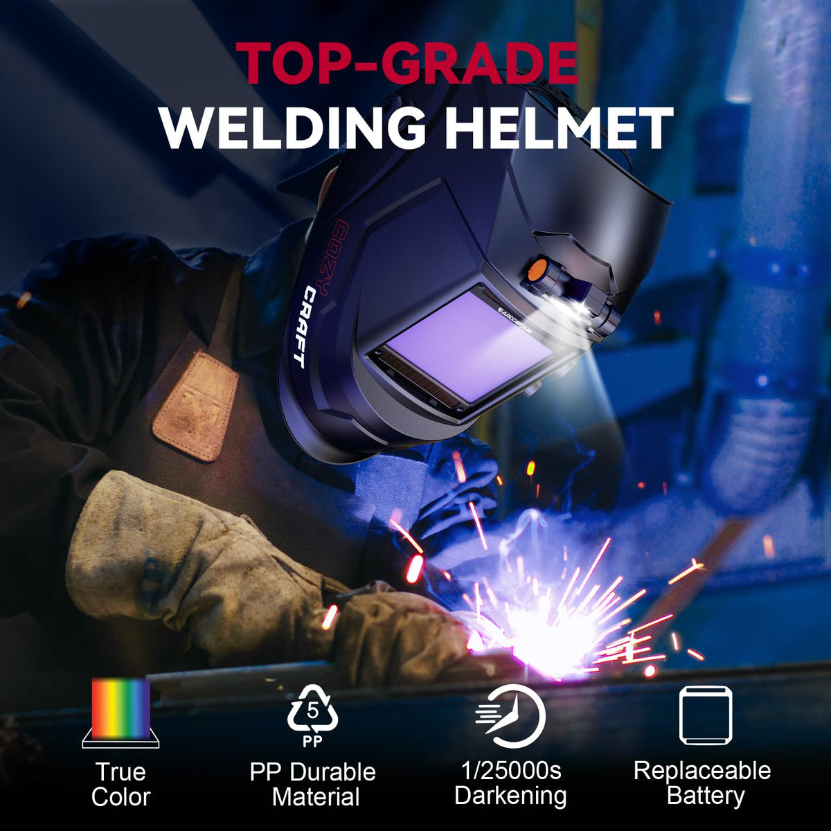 Auto Darkening Welding Helmet Large View Z2965