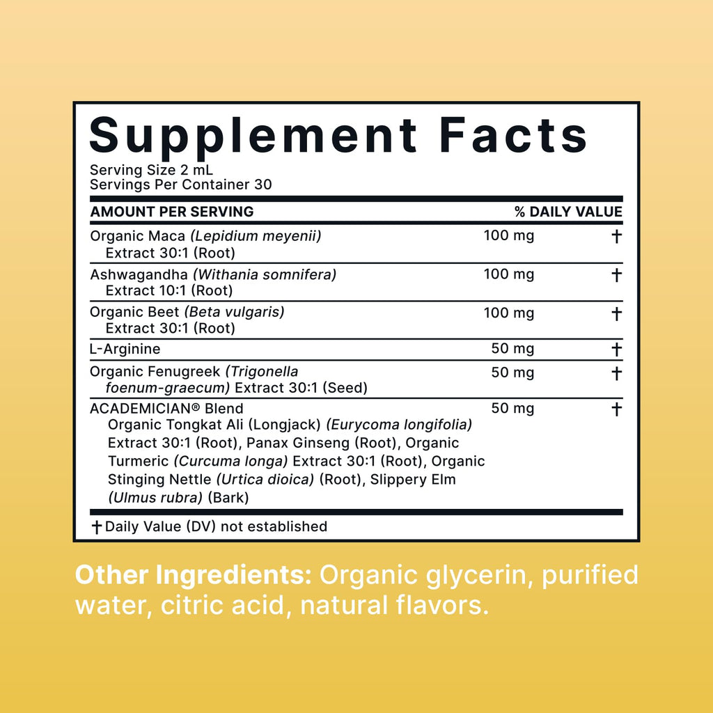 Ashwagandha MACA L Arginine Beet Root Fenugreek Liquid 60ML F350350