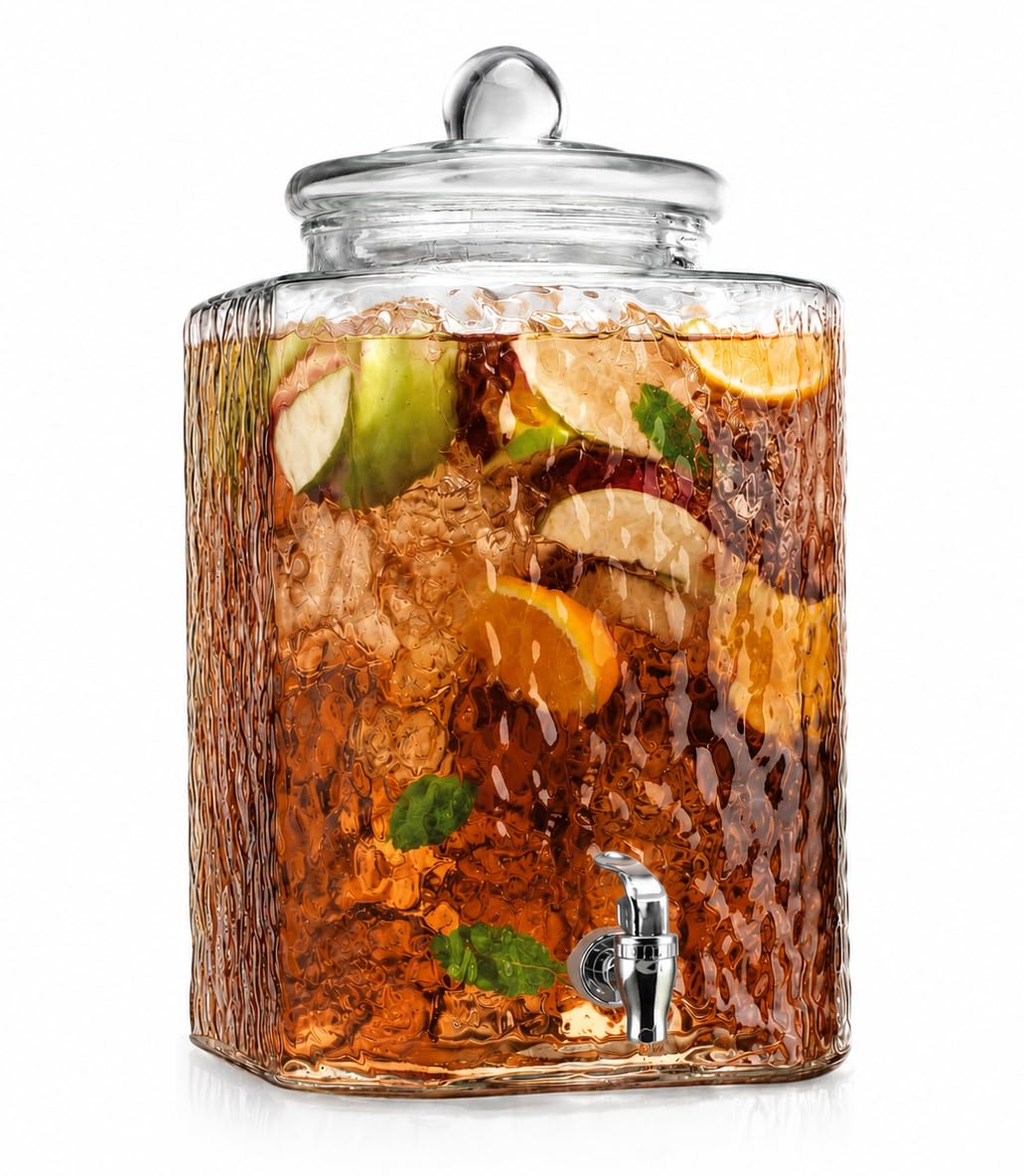 5 Gallon Glass Beverage Dispenser with Spigot G243