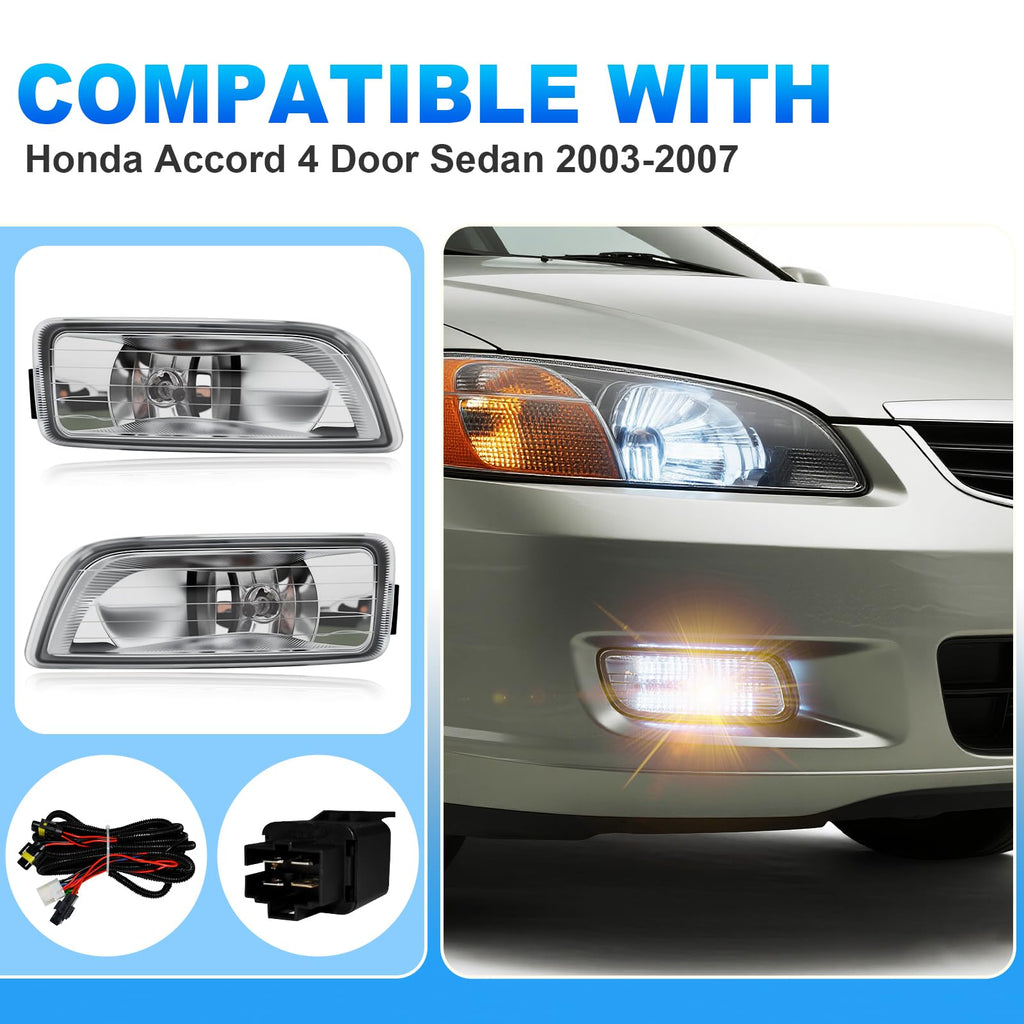 Fog Lights Assembly with Halogen Bulbs Clear Lens Switch Harness Kit D635218
