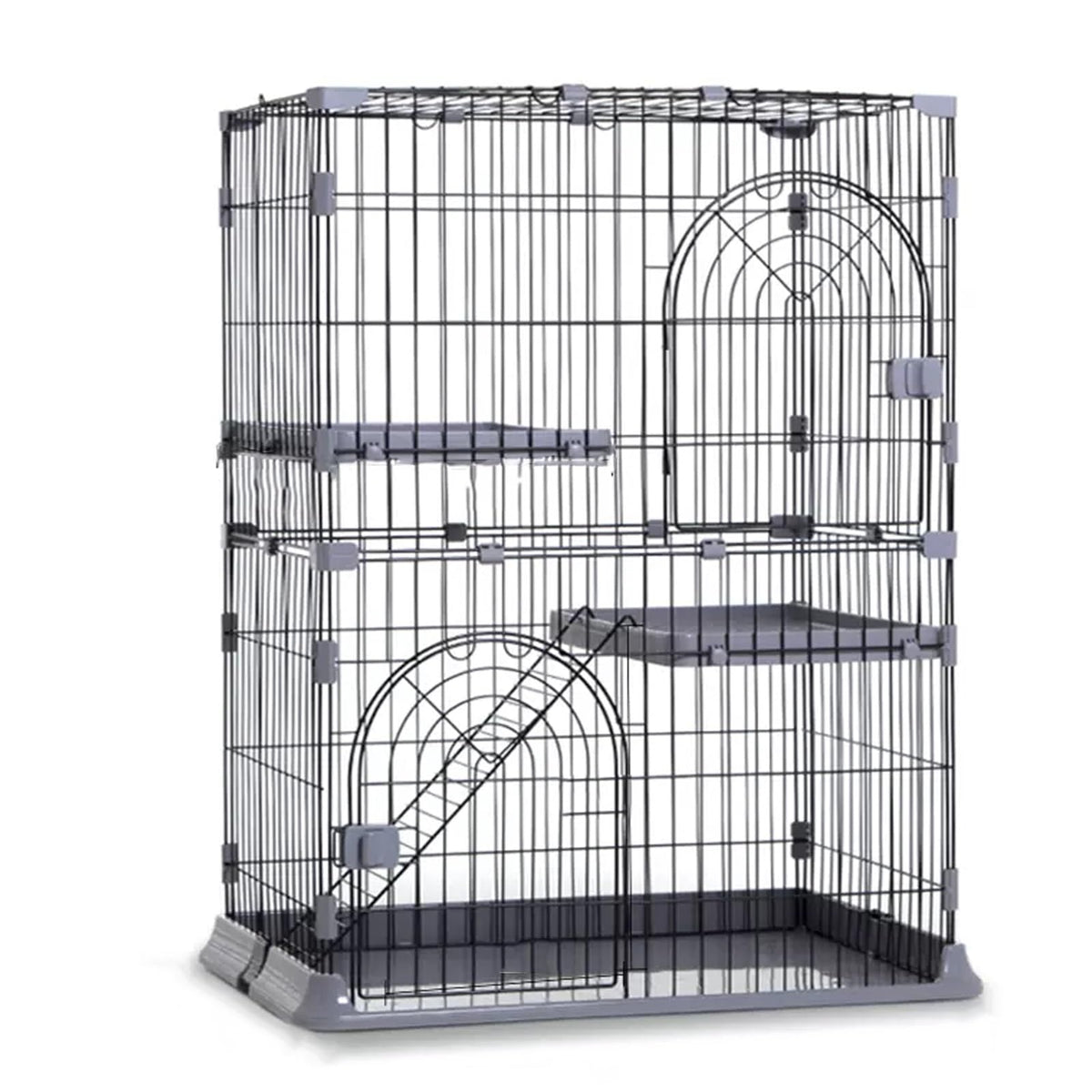 3/4-Tier Cat Cage Playpen with Hammock J606449