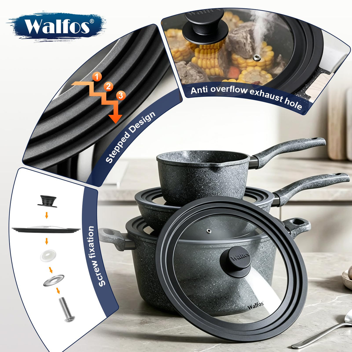 Tempered Glass Universal Lid for Pots, Pans and Skillets C880330