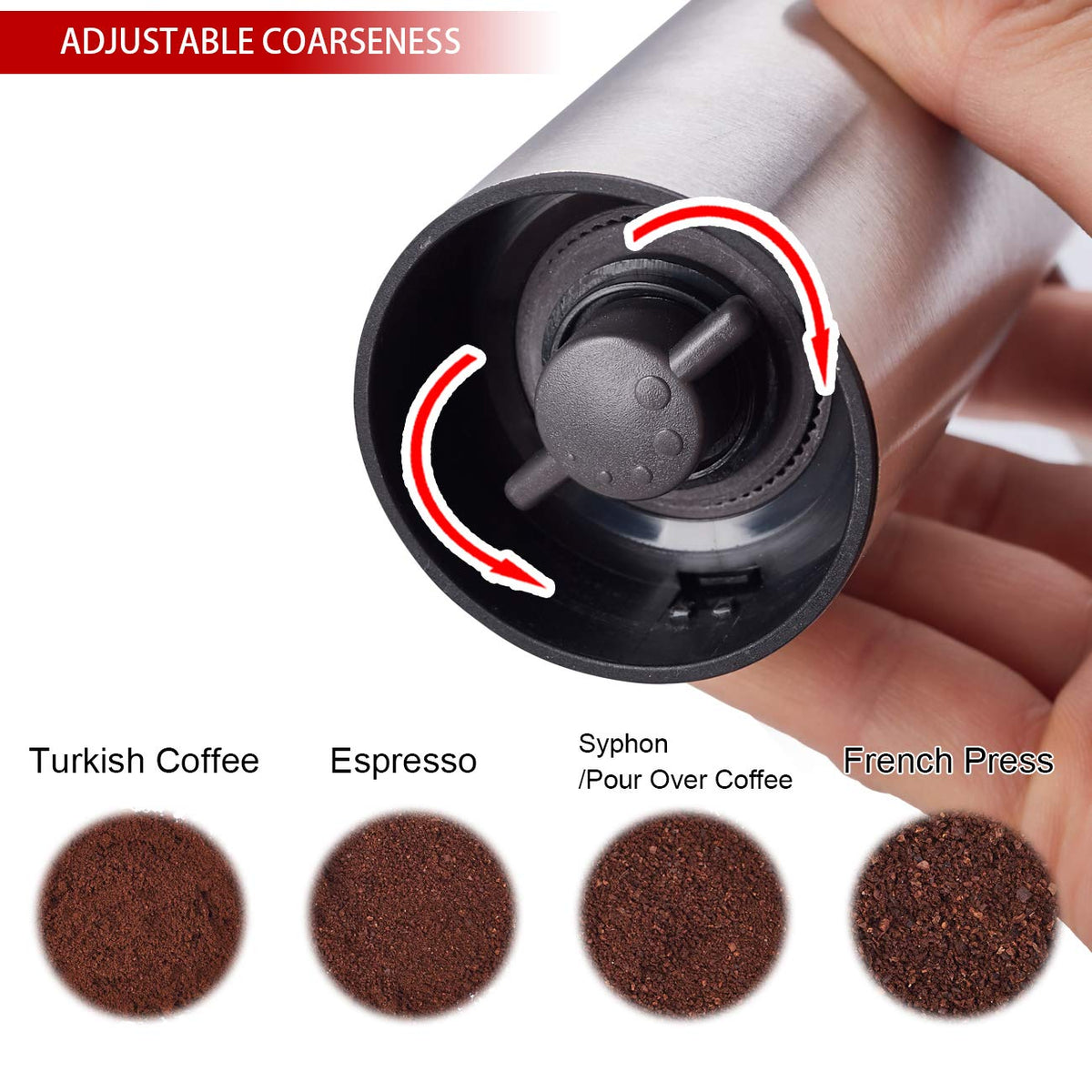 Coffee Grinder Stainless Steel Ceramic Conical Burr P4465