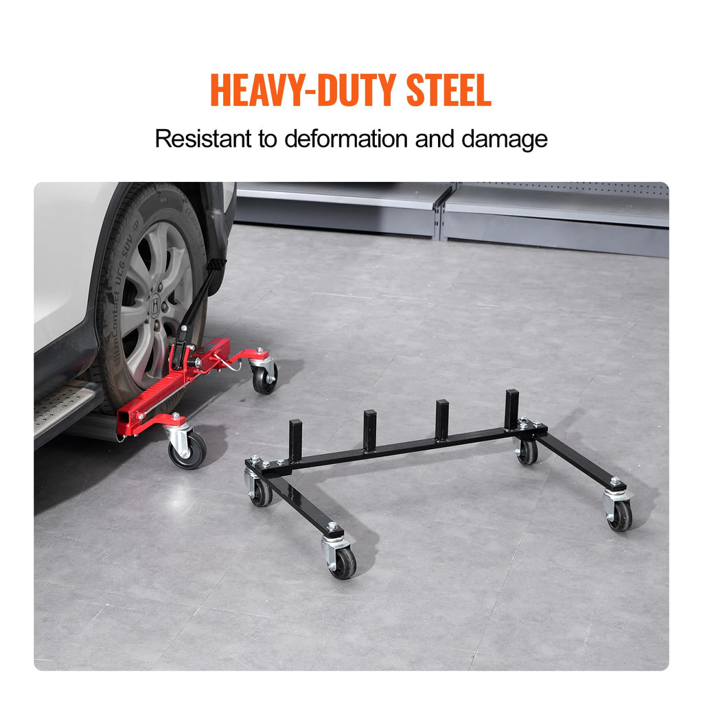 Car Dolly Rack with 360° Rotatable Wheels, 4-Dolly Capacity E29157