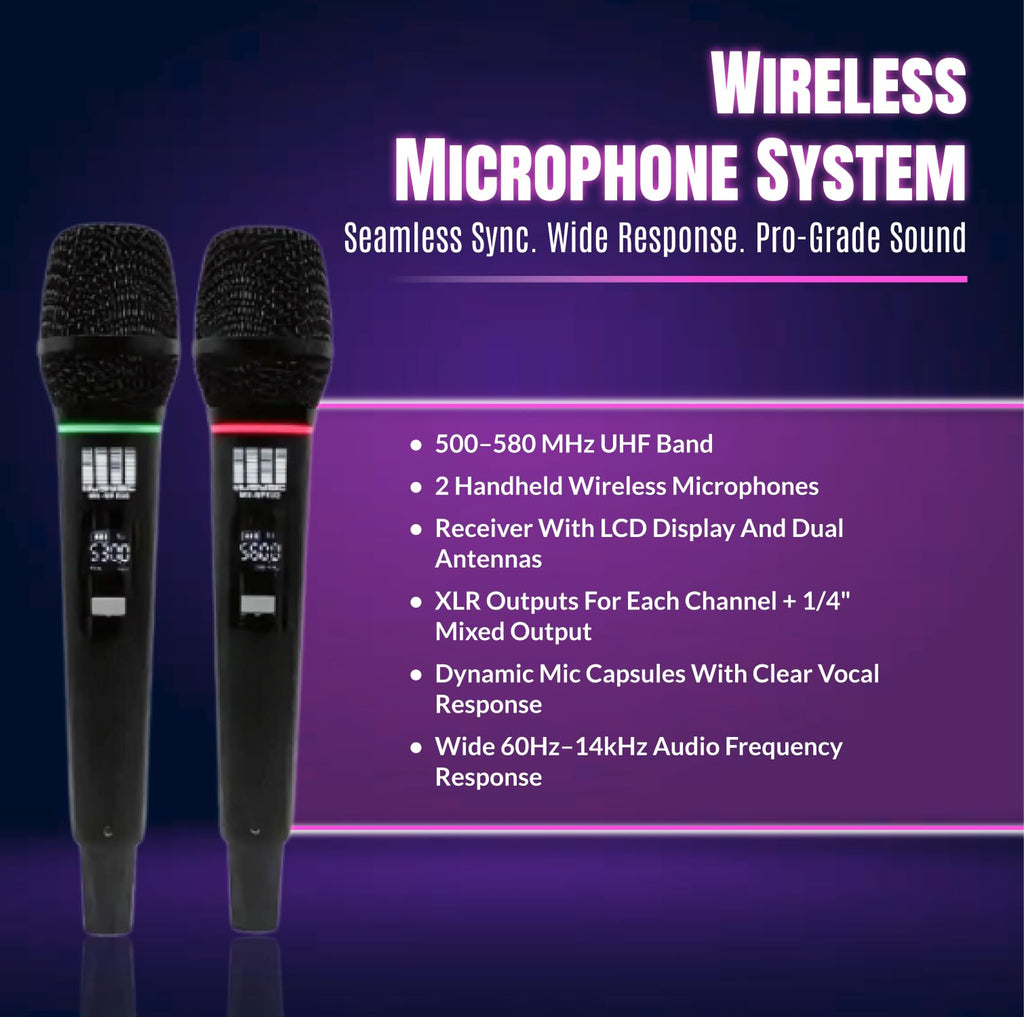 10" UHF PA System with Wireless Microphone G56111