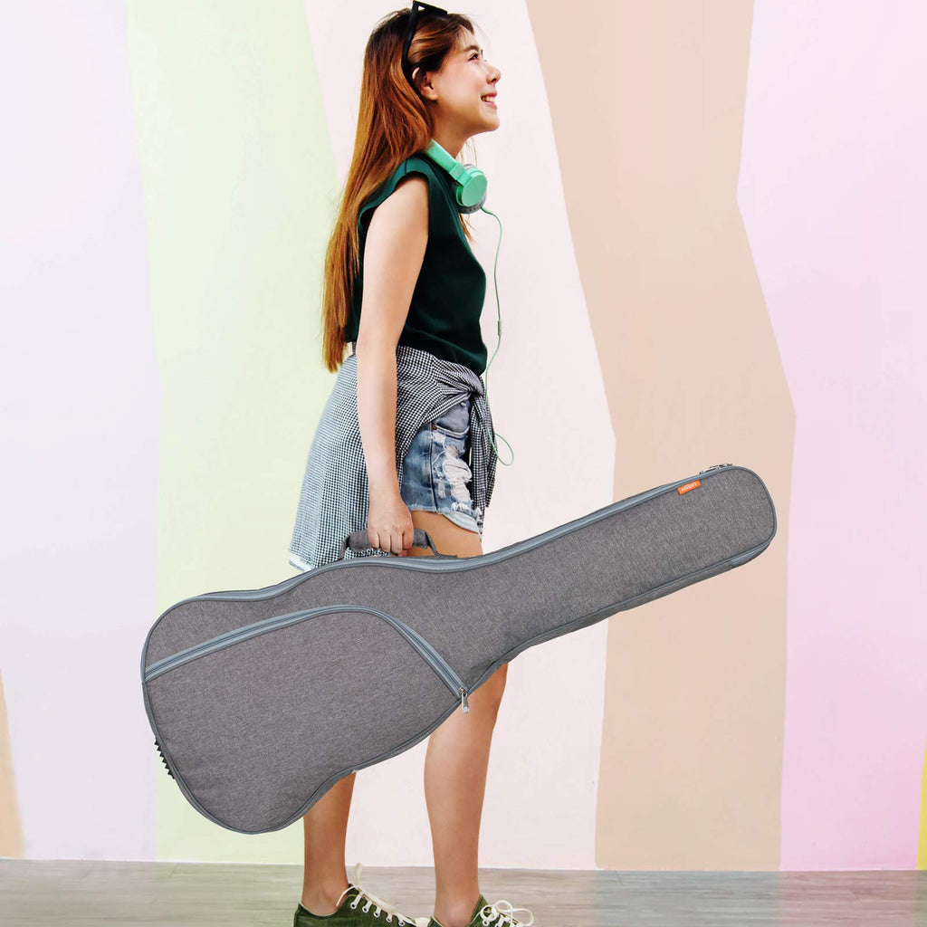 Waterproof Hardshell Acoustic Guitar Case with 3 Pockets L397