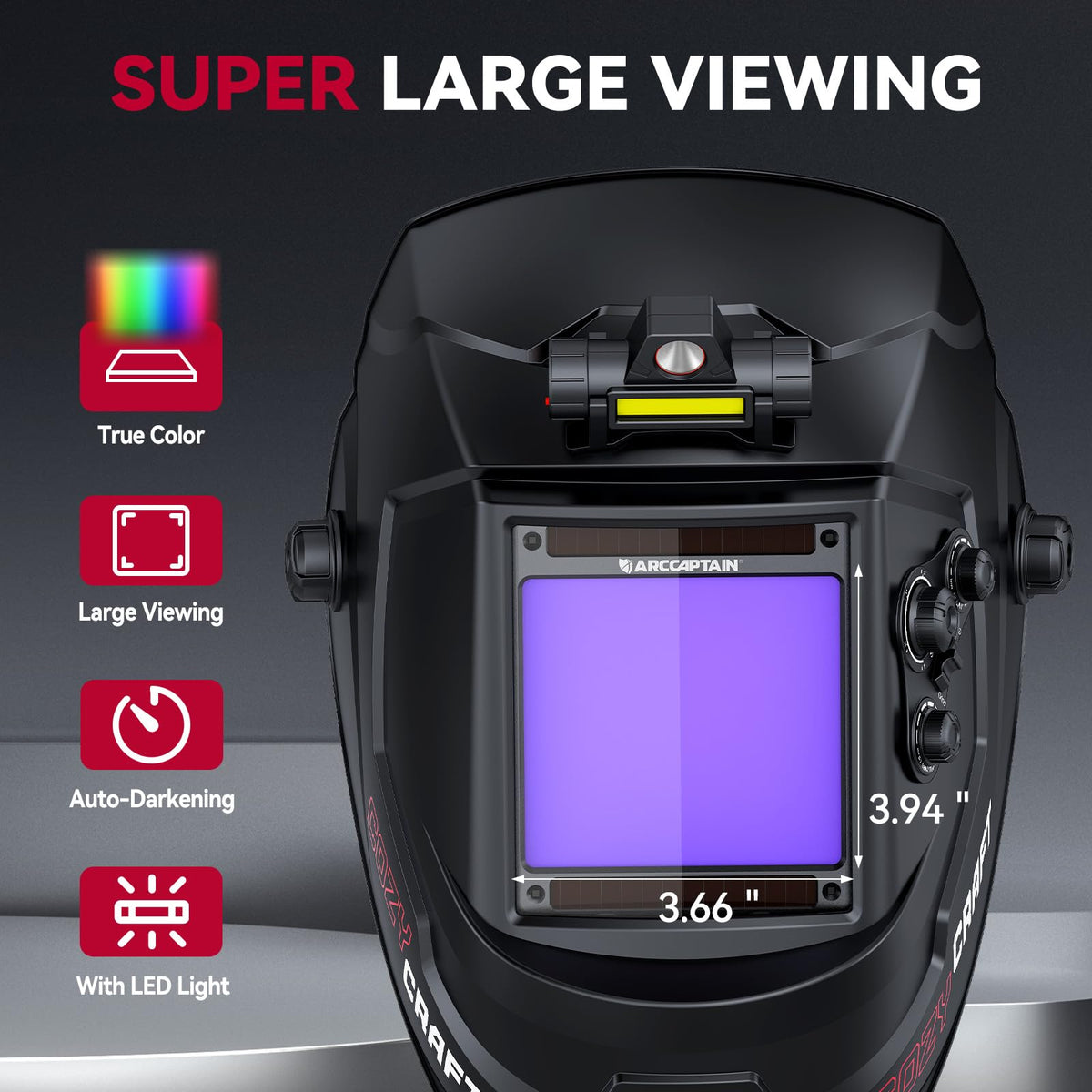 Auto Darkening Welding Helmet Large View Z2965