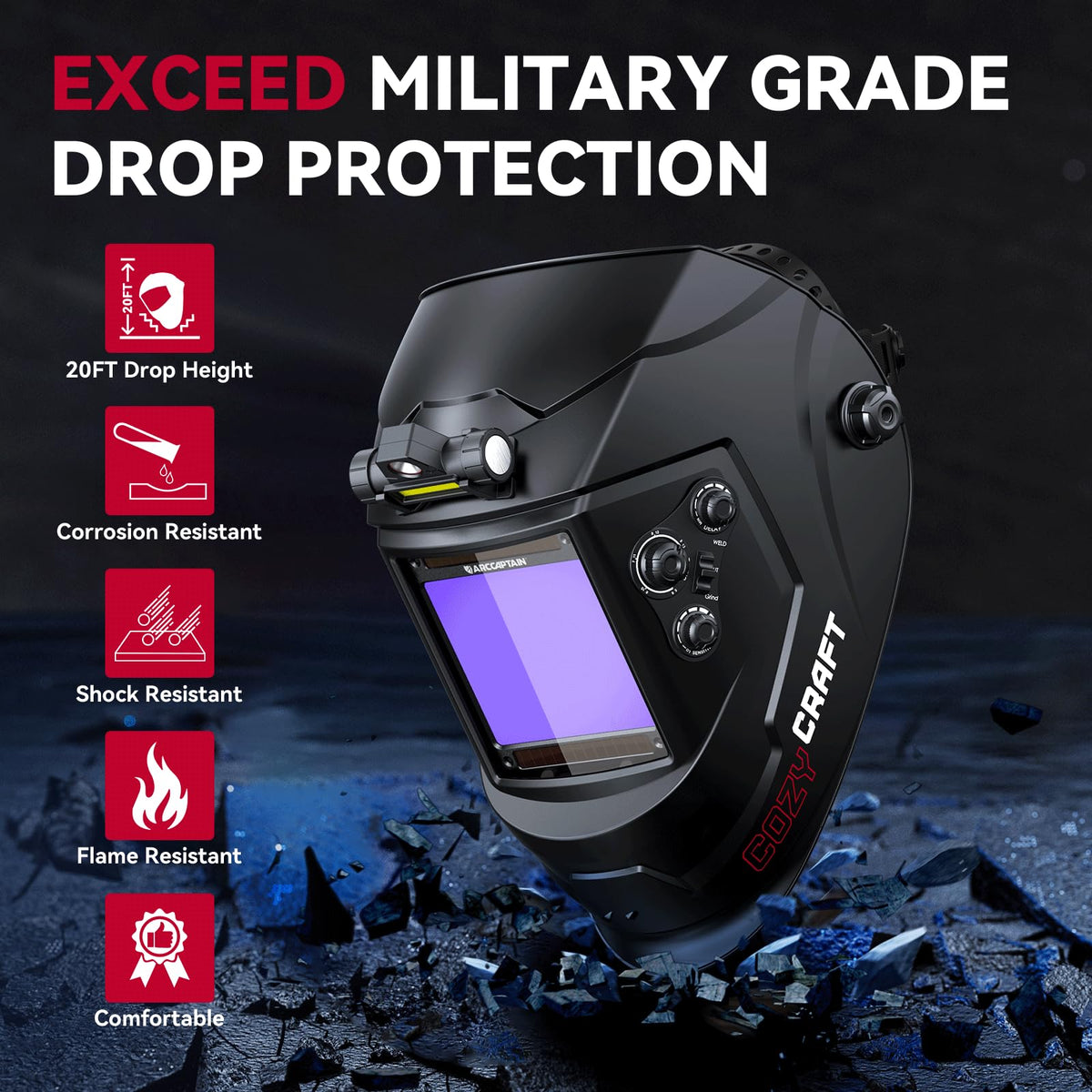 Auto Darkening Welding Helmet Large View Z2965