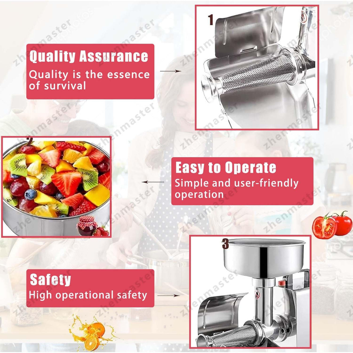 Stainless Steel Electric Tomato Strainer 450W I909