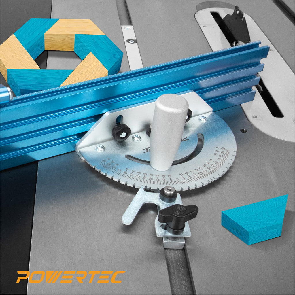 Table Saw Precision Miter Gauge System with 27 Angle Stops and T-Slotted Miter Bar P354