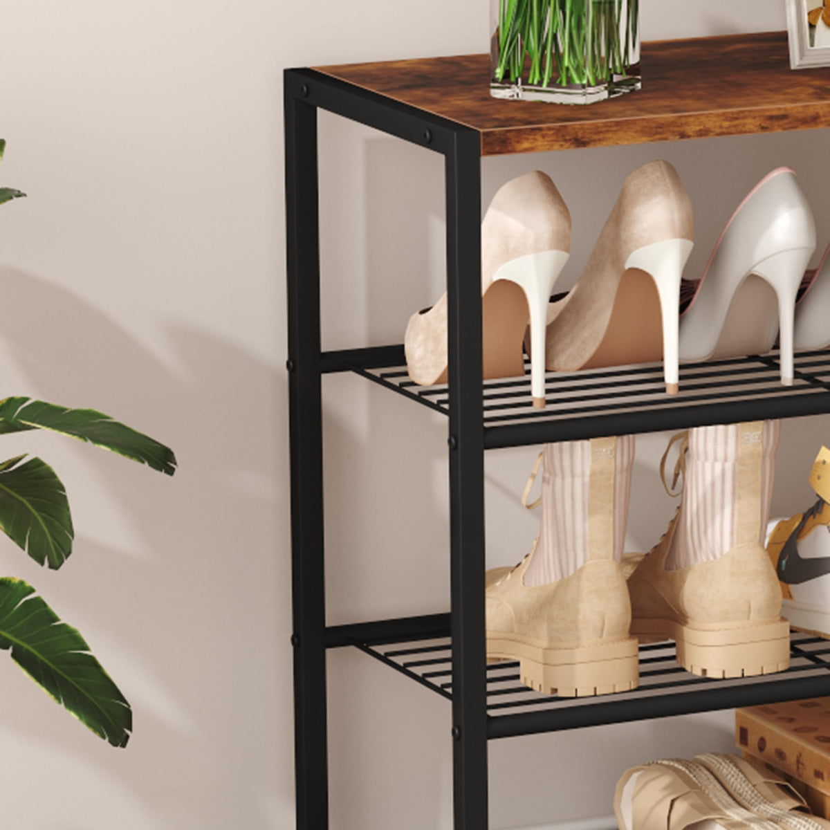 3-Tier Narrow Shoe Rack with Metal Shelves C31767