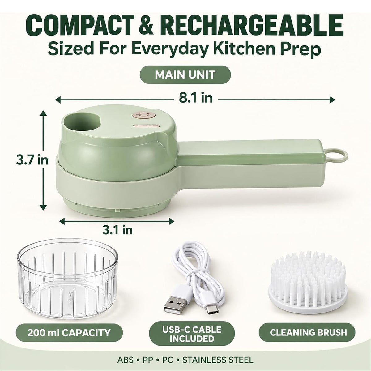 5-in-1 Wireless Electric Vegetable Chopper R29982