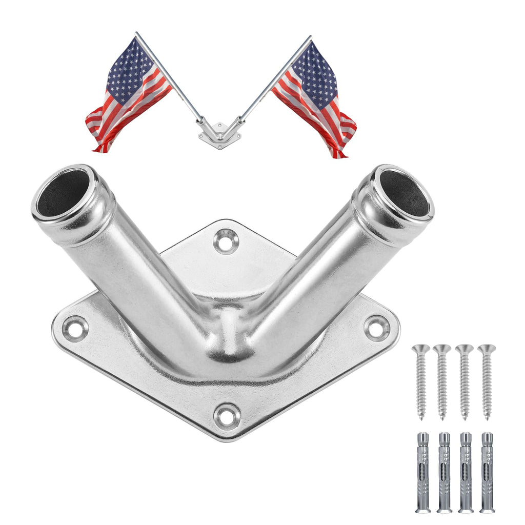 Double Flag Pole Holder 316 Stainless Steel Heavy Duty G667074
