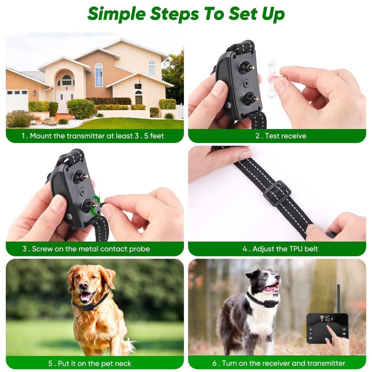 Wireless Dog Fence with Remote Training Collar S1651