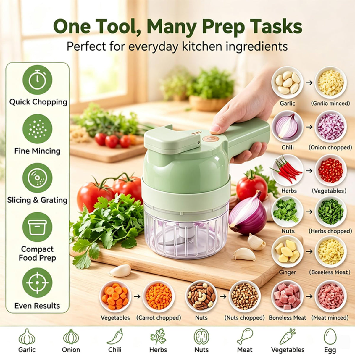 5-in-1 Wireless Electric Vegetable Chopper R29982