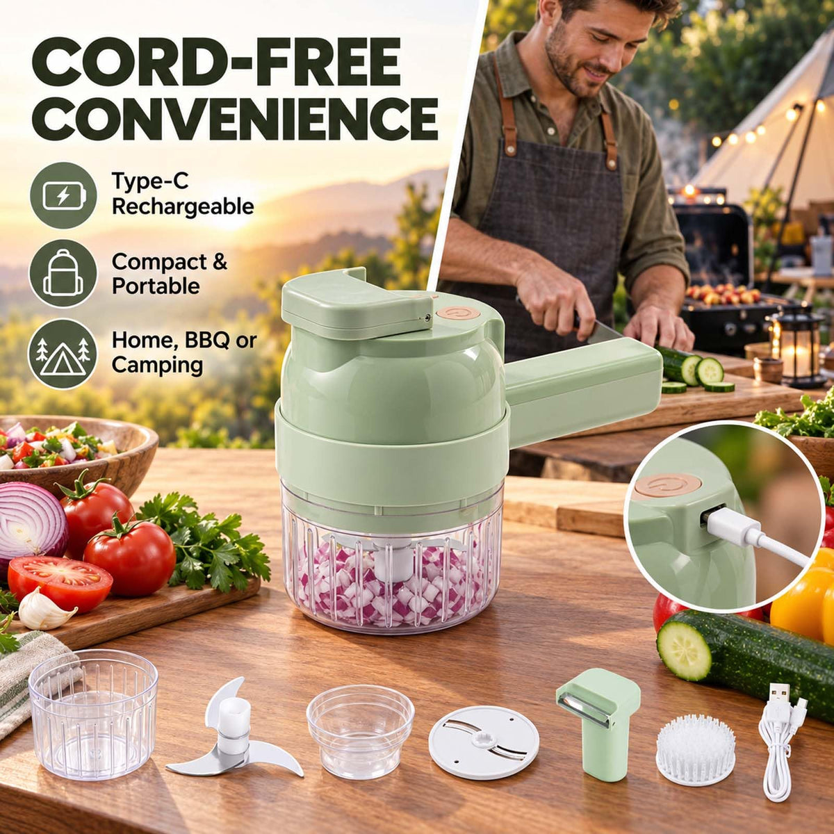 5-In-1 Electric Vegetable Chopper M639581