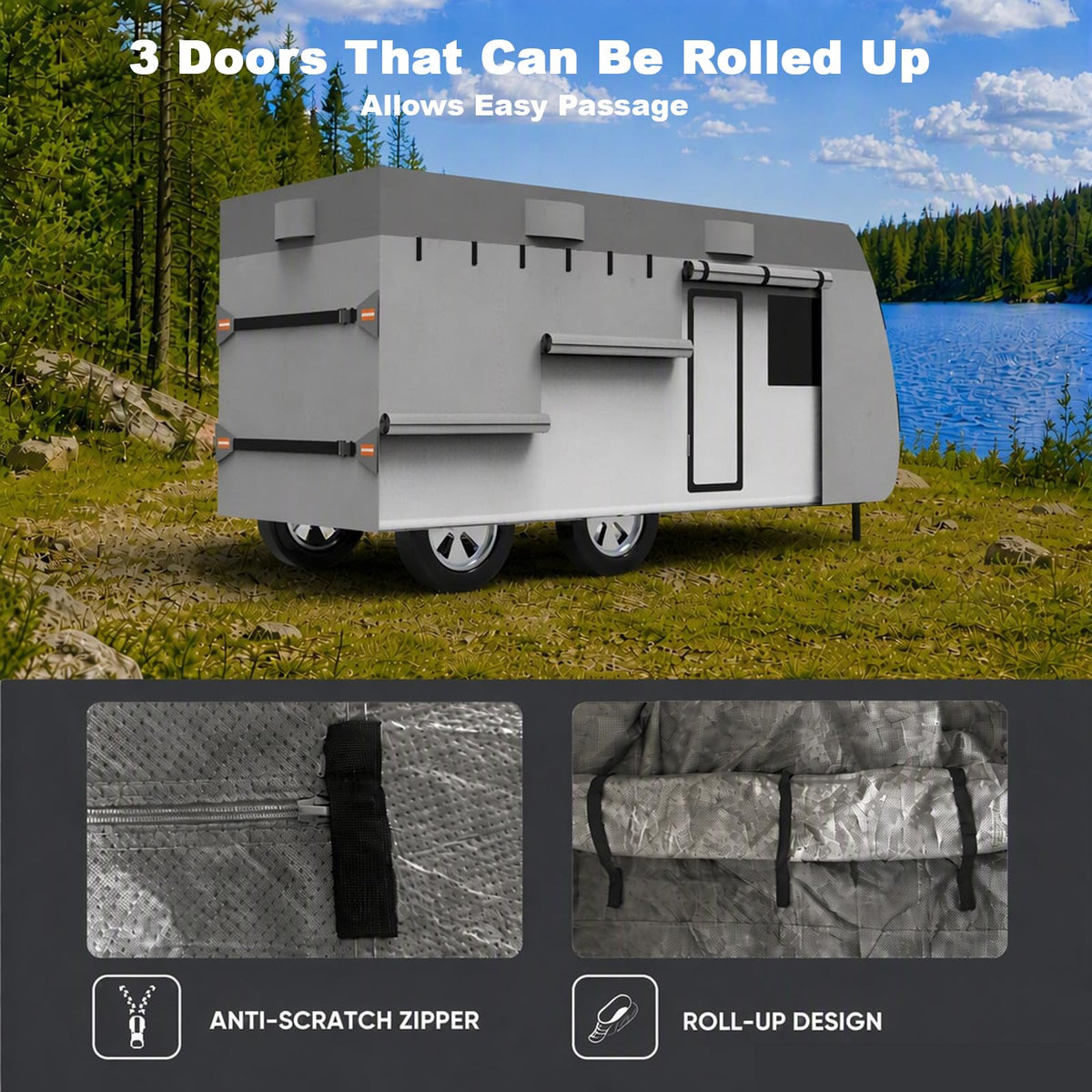 14-16ft 7 Layers Heavy Duty Waterproof Camper Cover N7787