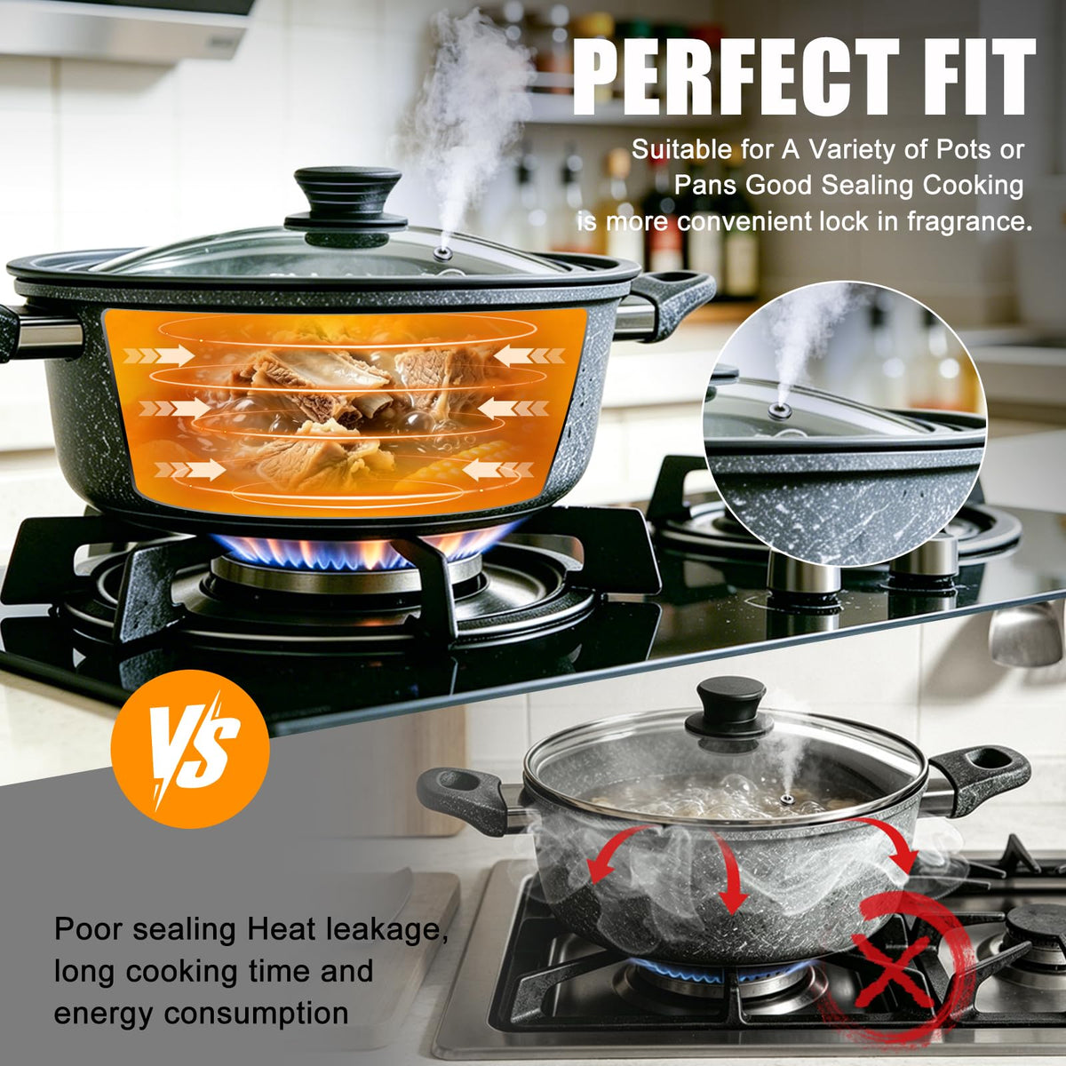 Tempered Glass Universal Lid for Pots, Pans and Skillets C880330