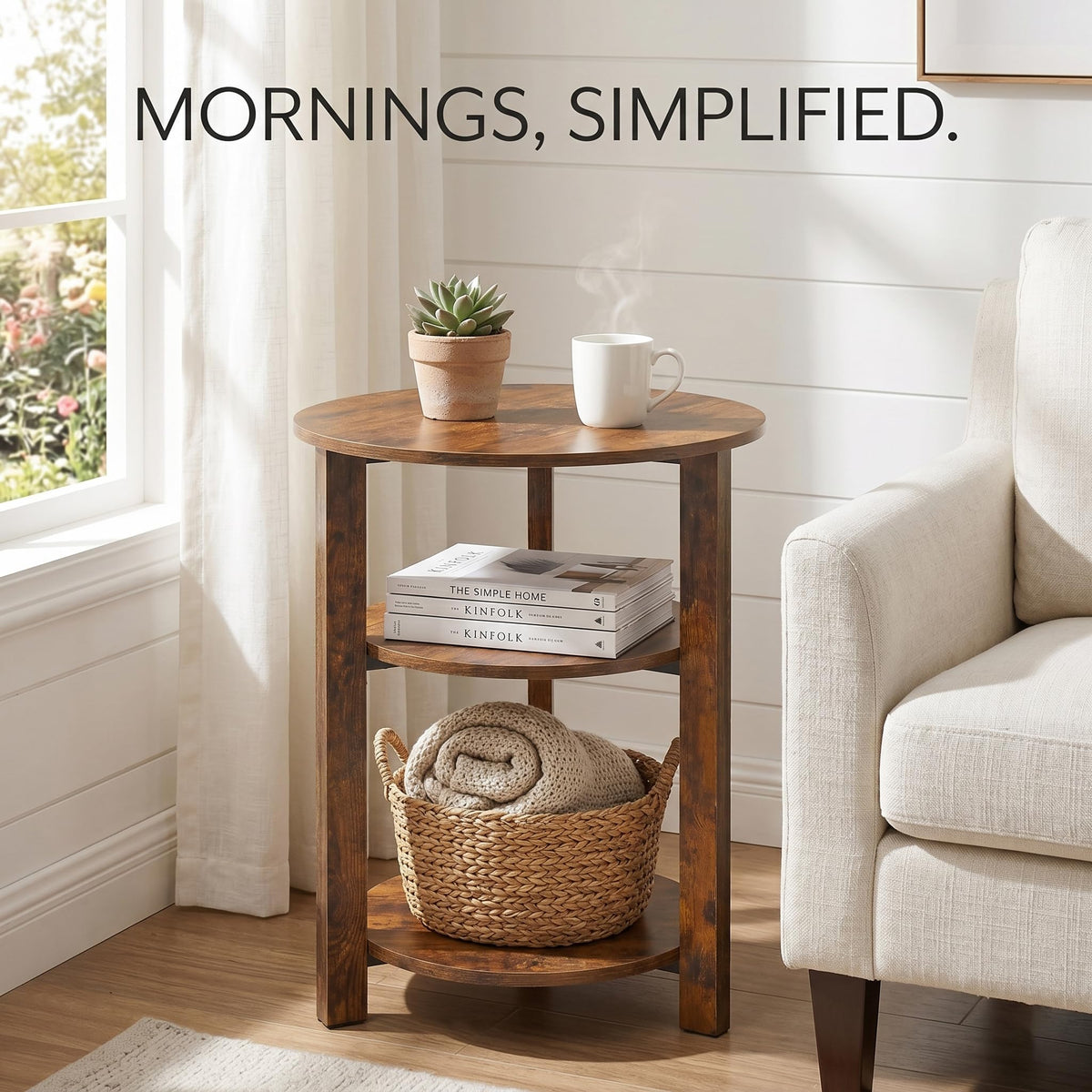3-Tier Round Side Table X93898