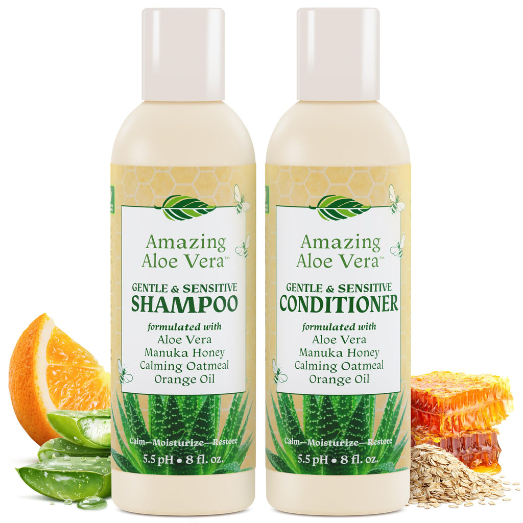 Sulfate-Free Aloe Vera Shampoo & Conditioner Set 2 x 8 Fl Oz M884898
