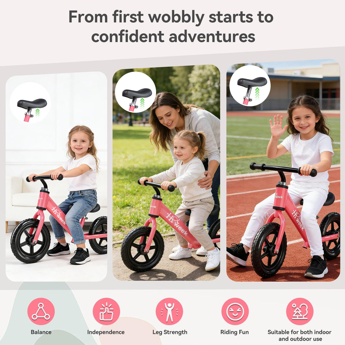 12” No Pedal Adjustable Toddler Balance Bike S544