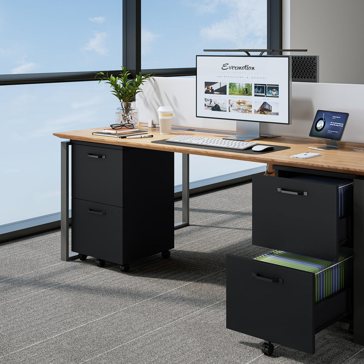 2 Drawer Rolling Storage Cabinet M55502