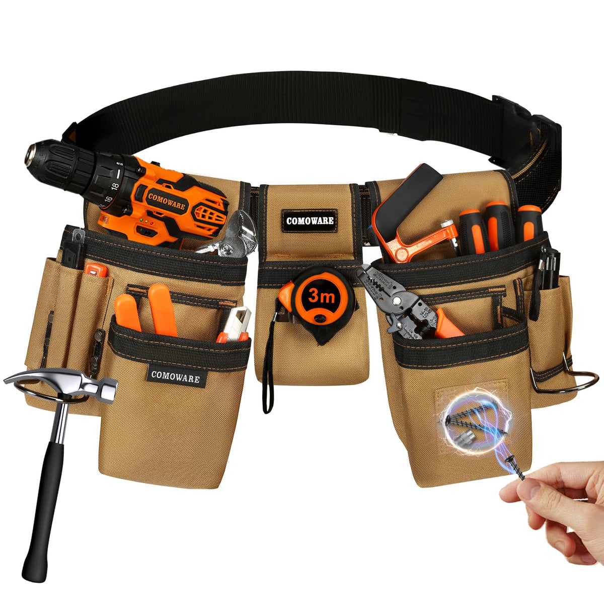 Tool Belt with Adjustable Belt & Magnetic Zone A69259