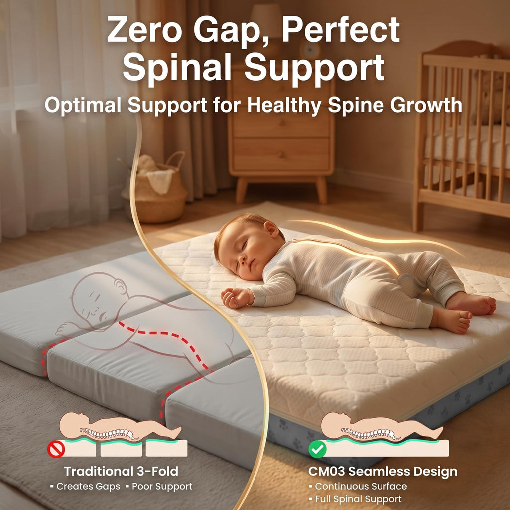 Pack and Play Mattress Pad Bi-Fold Memory Foam E431