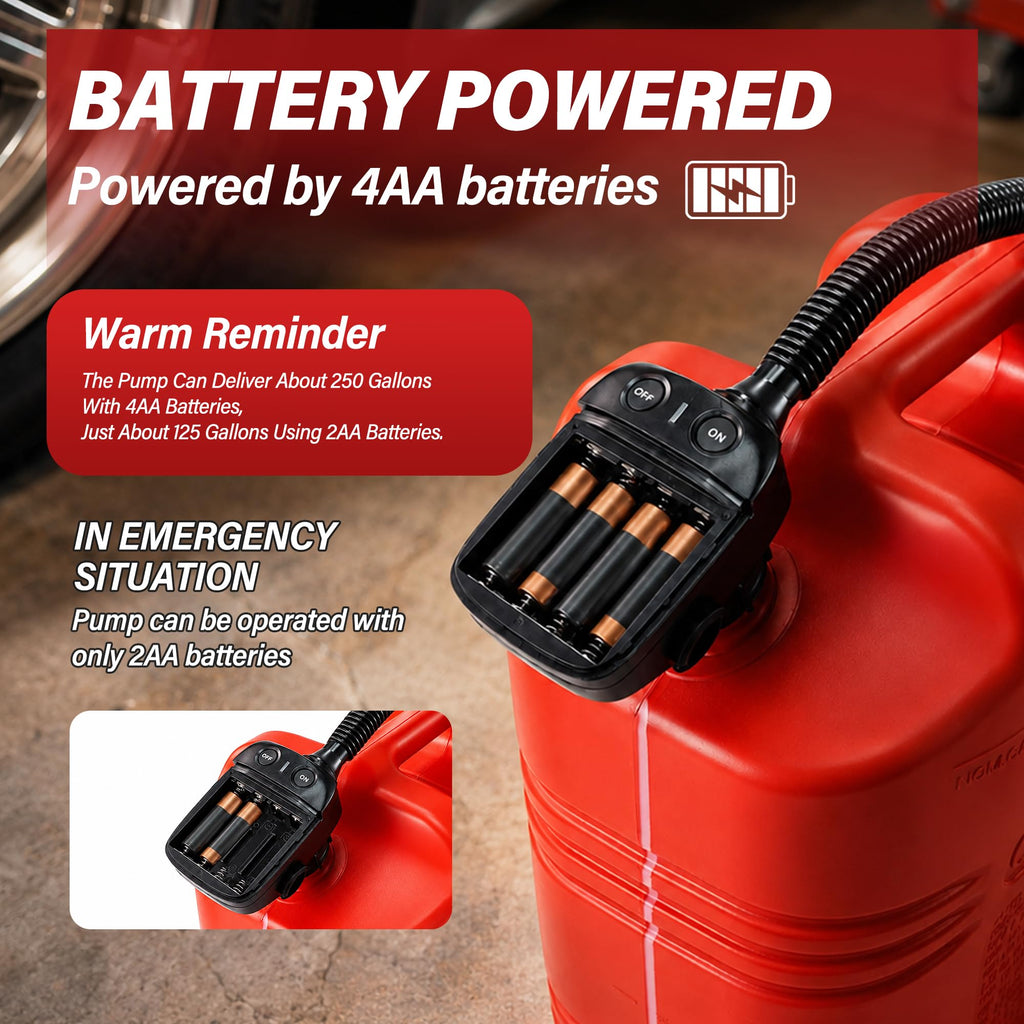 Battery Powered 2.4 GPM Fuel Transfer Pump with Auto Shut Off M2313