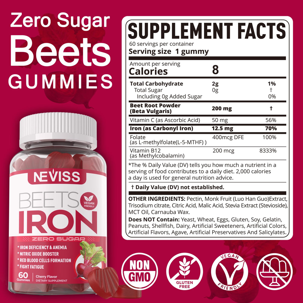 Beet Root Gummies with Iron E602665