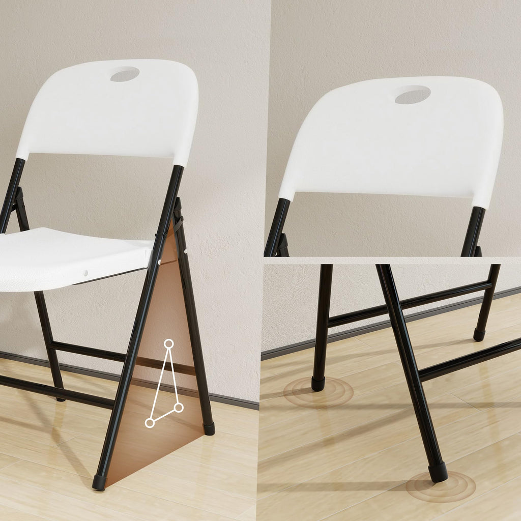 White 6 Pack Plastic Folding Chairs M919