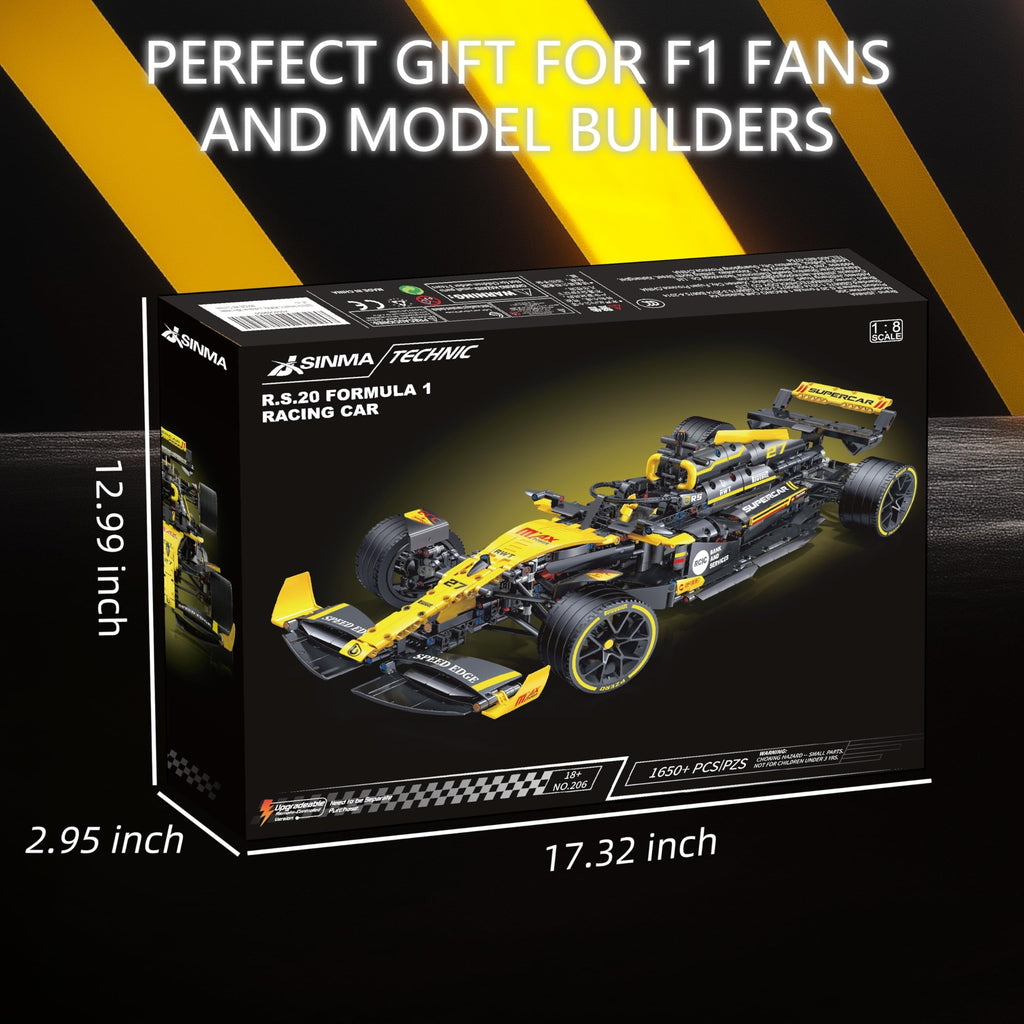 1:8 Scale 1650+ PCS Racing Car Building Kit V104