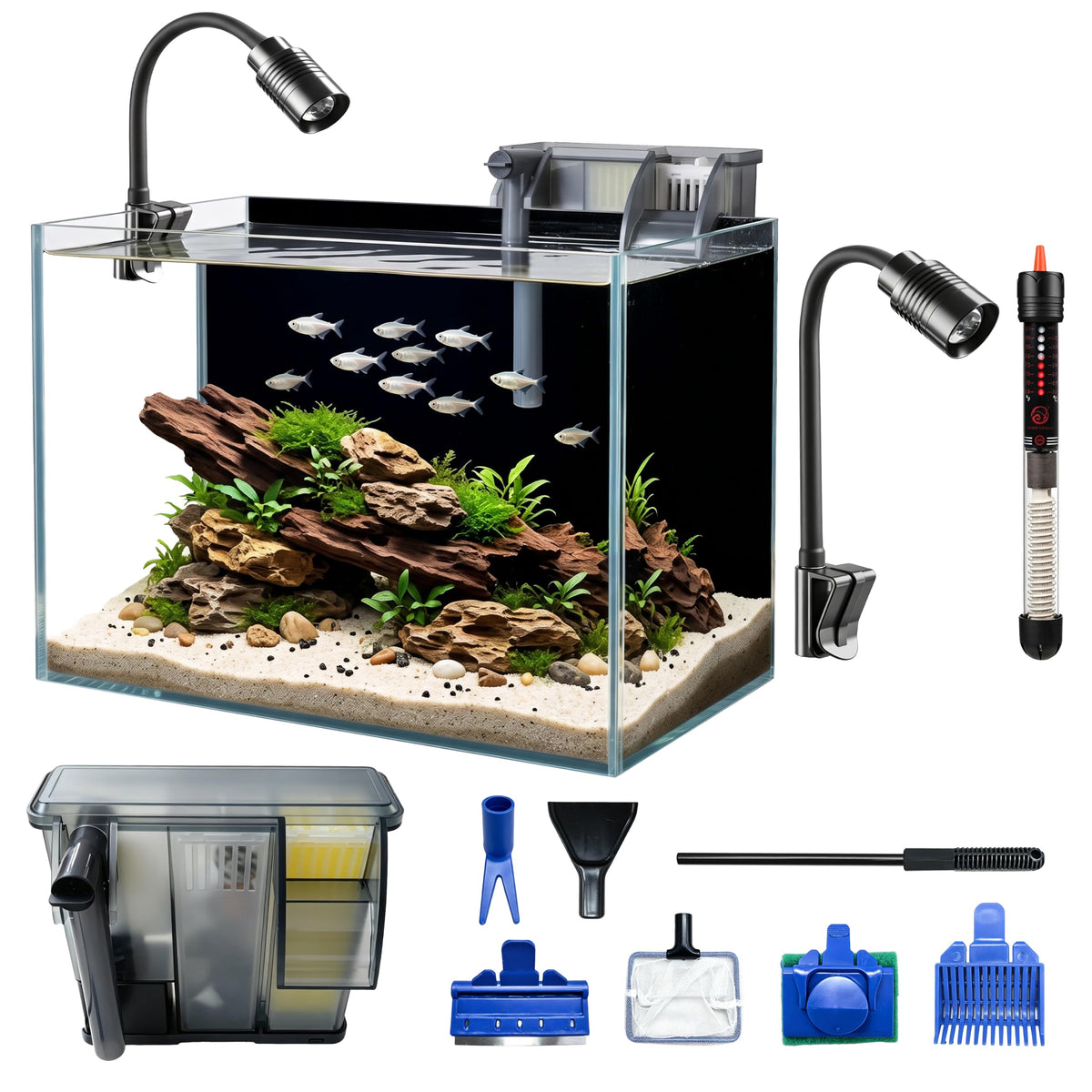 3.3 Gallon Glass Aquarium Kit B8408