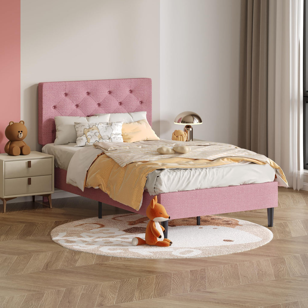 Twin Upholstered Platform Bed K18269
