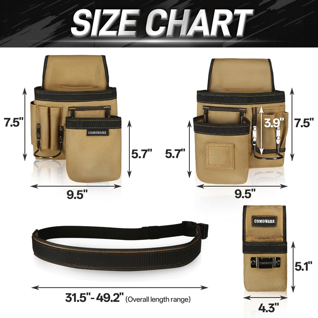 Tool Belt with Adjustable Belt & Magnetic Zone A69259