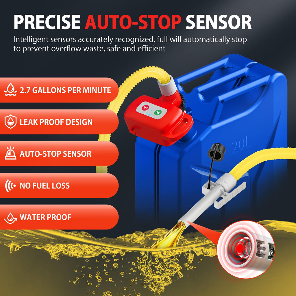 Rechargeable Fuel Transfer Pump with Auto-Stop X281