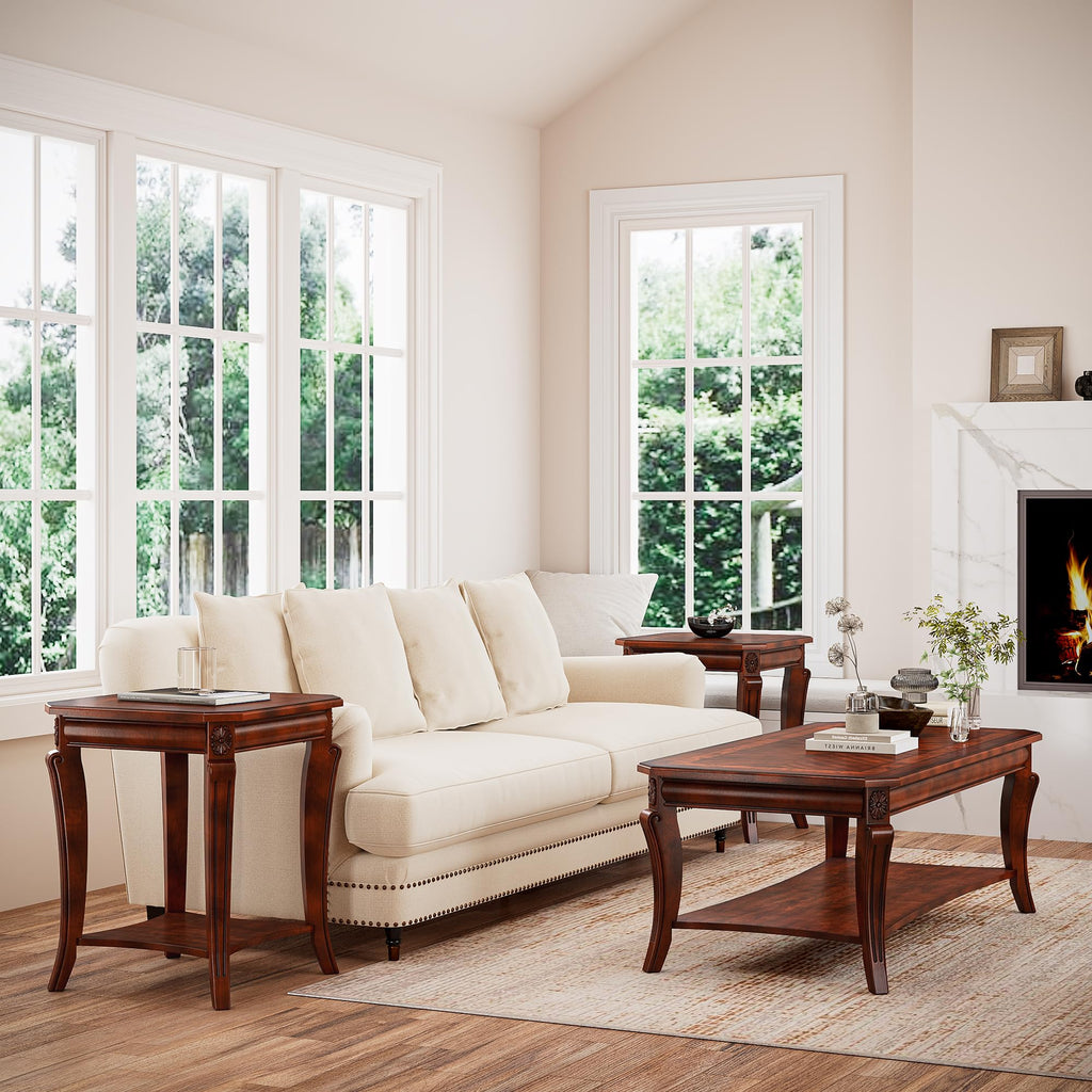 Rectangle Solid Wood Coffee Table P495
