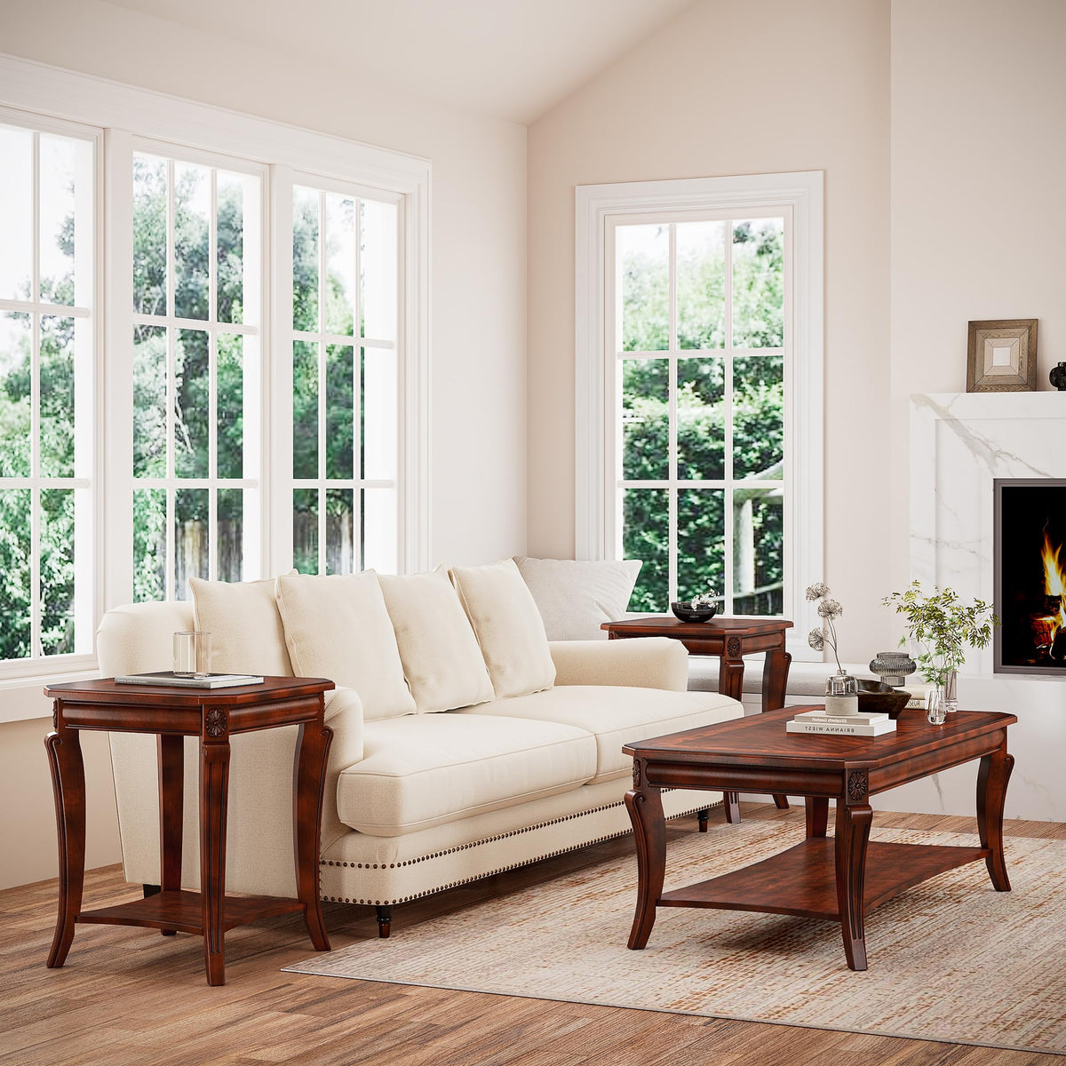 Rectangle Solid Wood Coffee Table P495