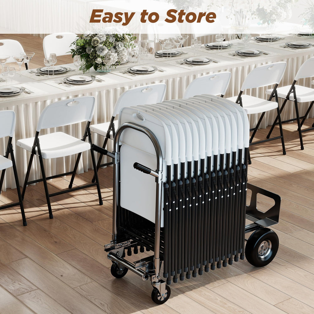 White 6 Pack Plastic Folding Chairs M919