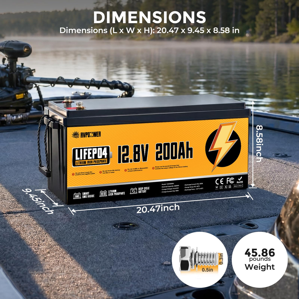 12V 200Ah LiFePO4 Lithium Battery 2 Pack M70591