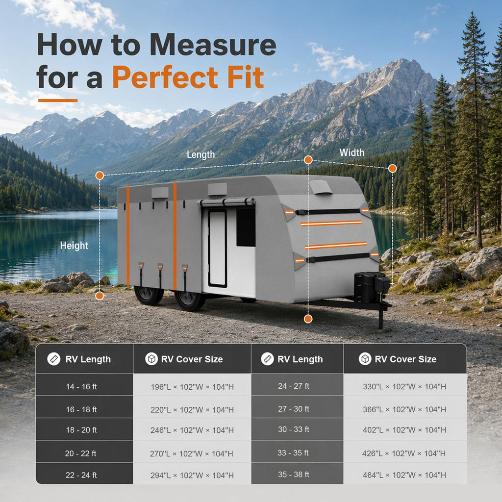 14-16ft 7 Layers Heavy Duty Waterproof Camper Cover N7787