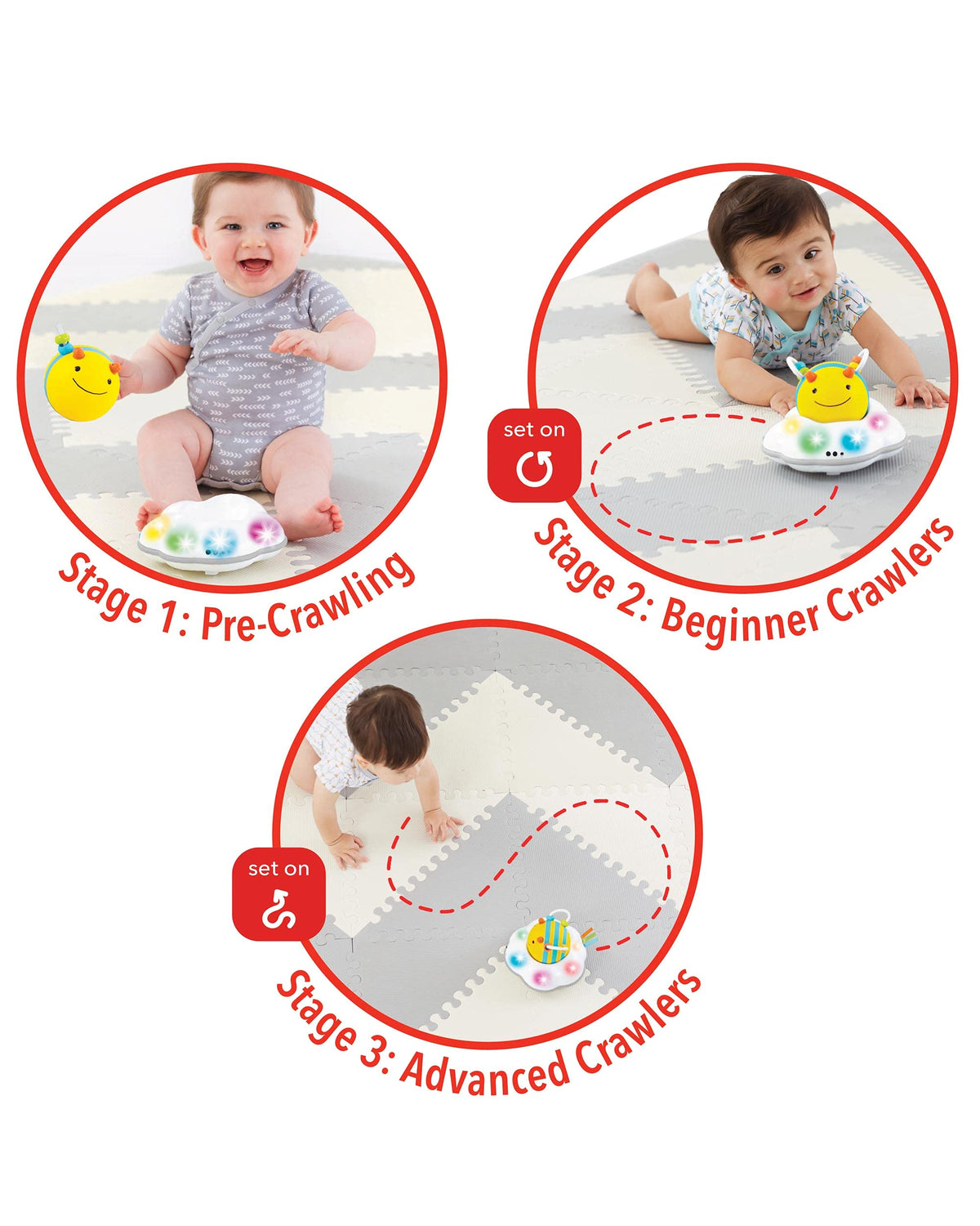 3 in 1 Baby Activity Center + 3-Stage Developmental Learning Crawl Toy L6130