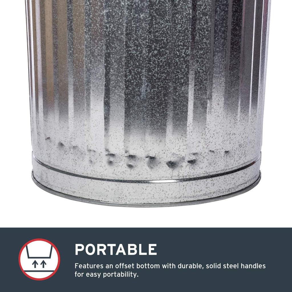 Galvanized Steel Trash Can 20 gallon R257