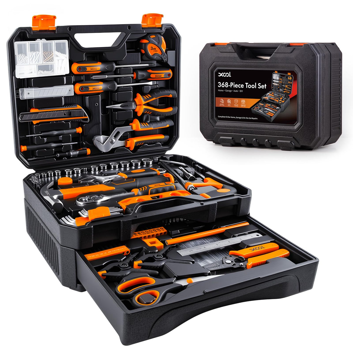 368 Piece Home Repair Tool Kit with Drawer Toolbox S29317