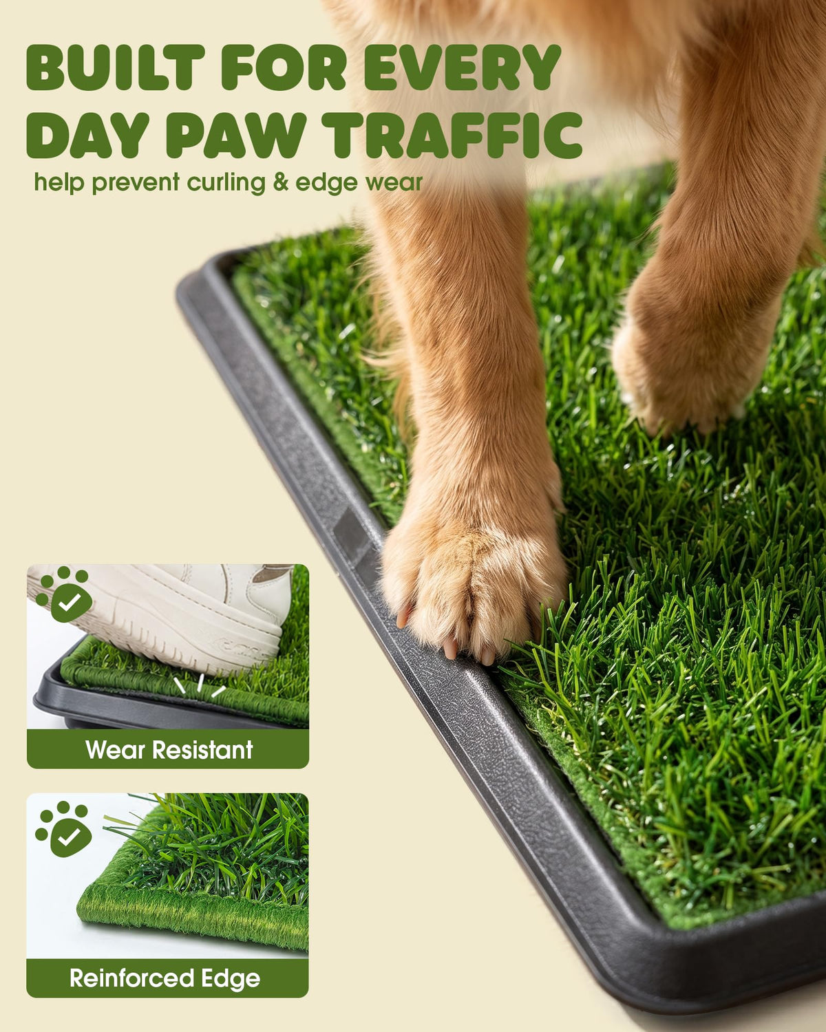 3 Layer Dog Grass Pad with Tray 30" x 20" B469565